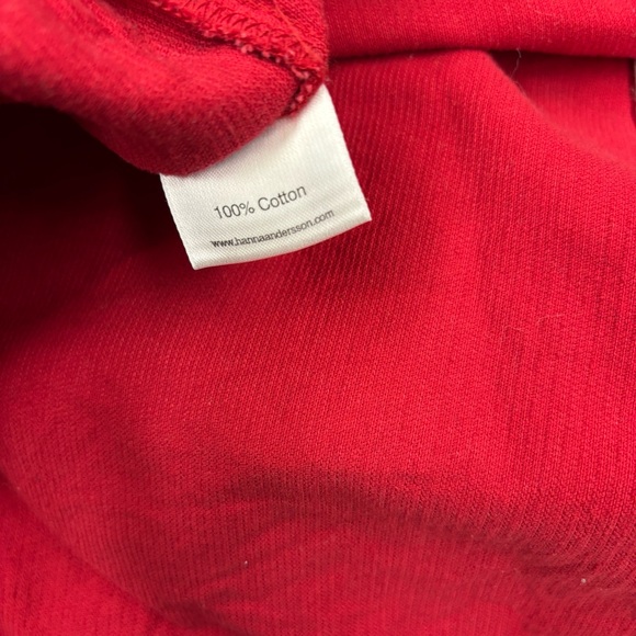 Hanna Andersson Girls Red Sleeveless Corduroy Wrap Dress Size 130/8 Vtg Cotton - Picture 7 of 8